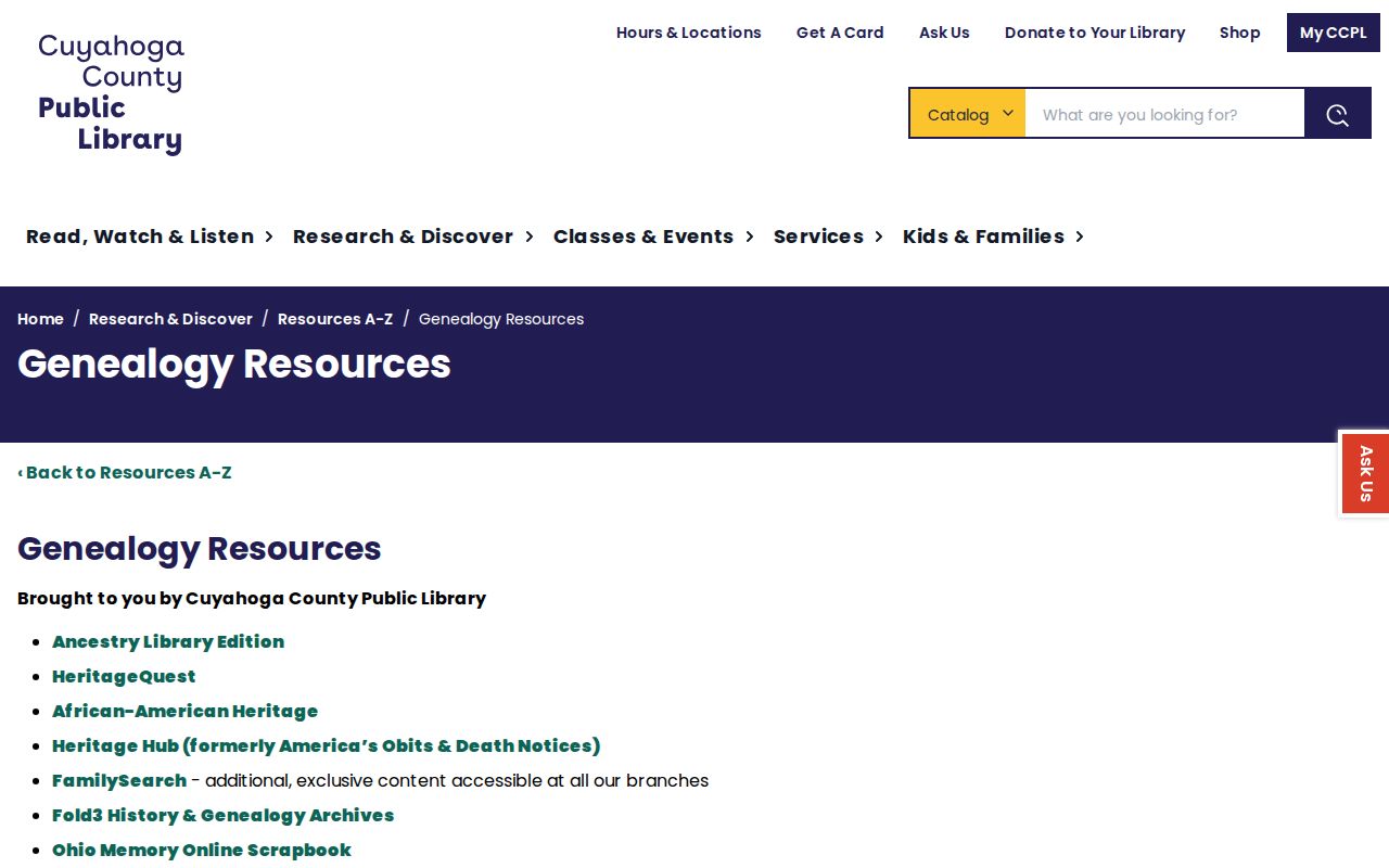 Strongsville city directory research at Cuyahoga County Public Library genealogy resources