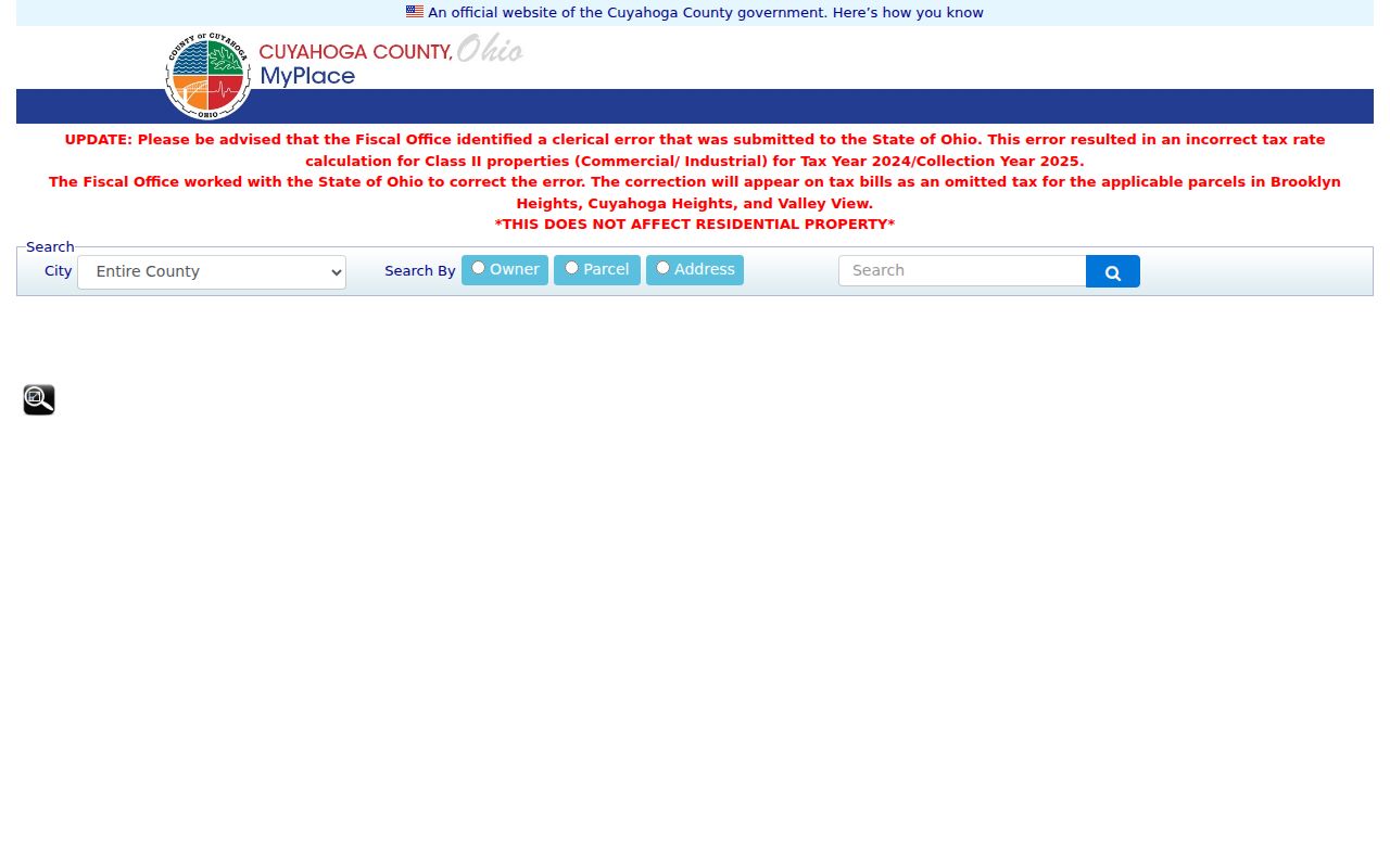 Strongsville residents directory MyPlace parcel search