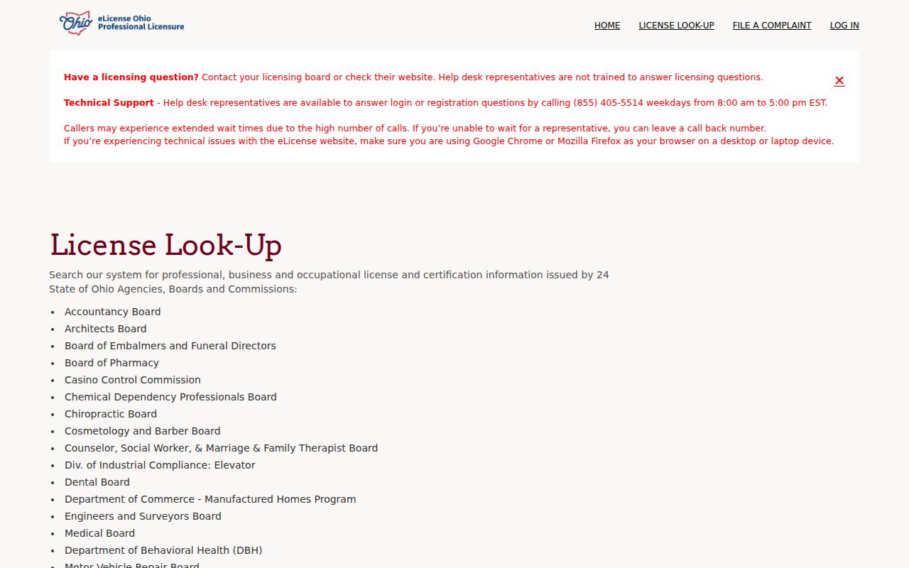 Strongsville residents directory Ohio credential verification