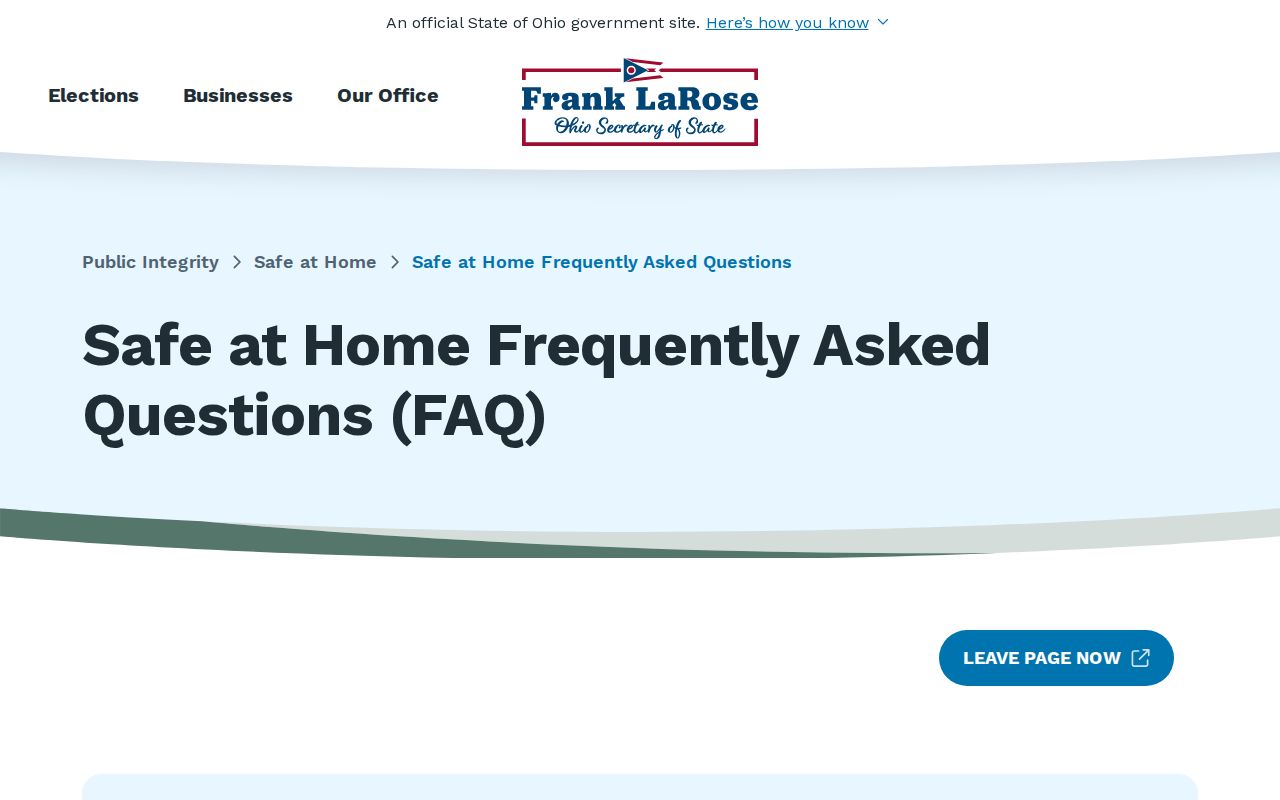 Strongsville neighbors Safe at Home address confidentiality information