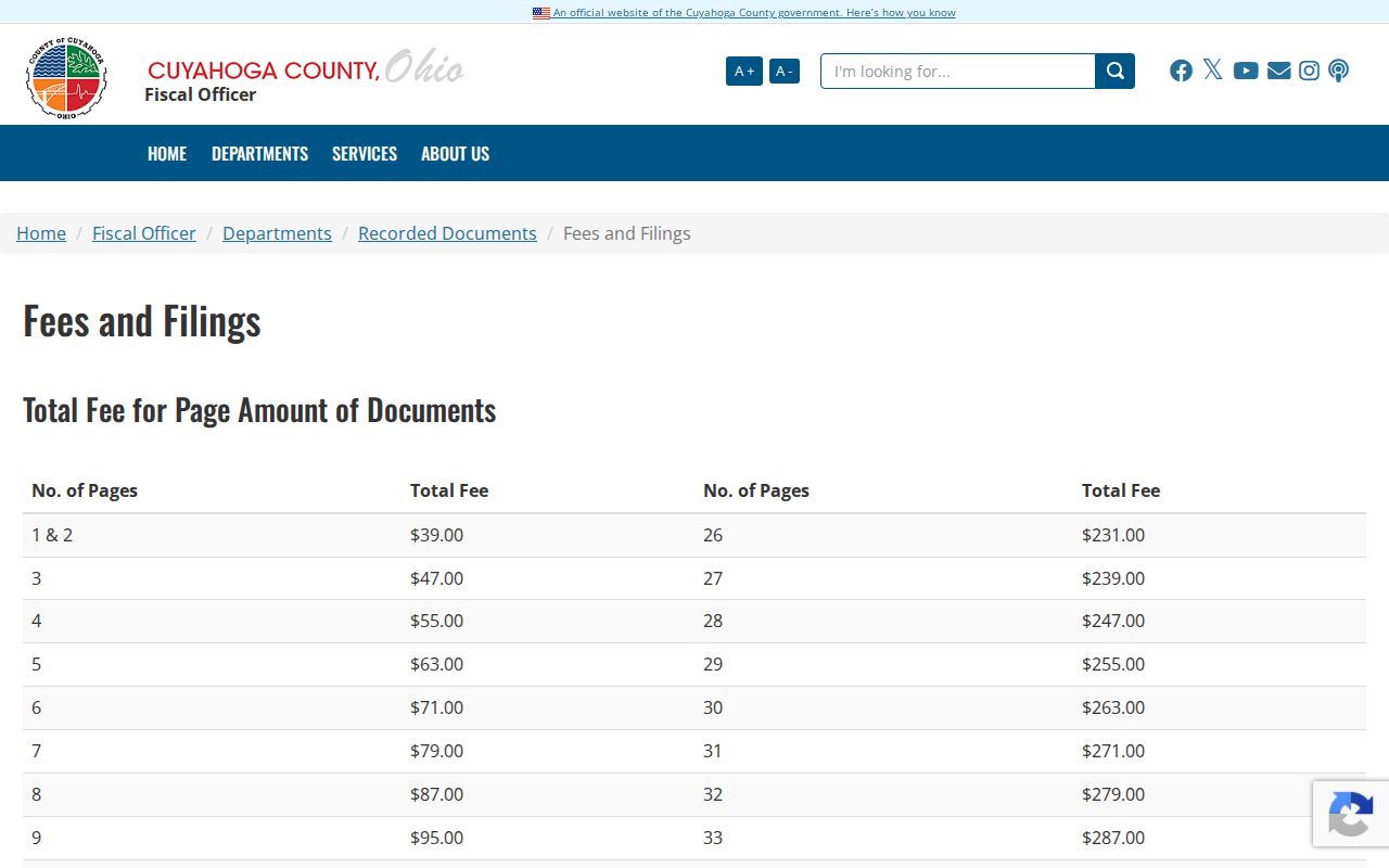 Strongsville previous residents recorder copy and certification fee research