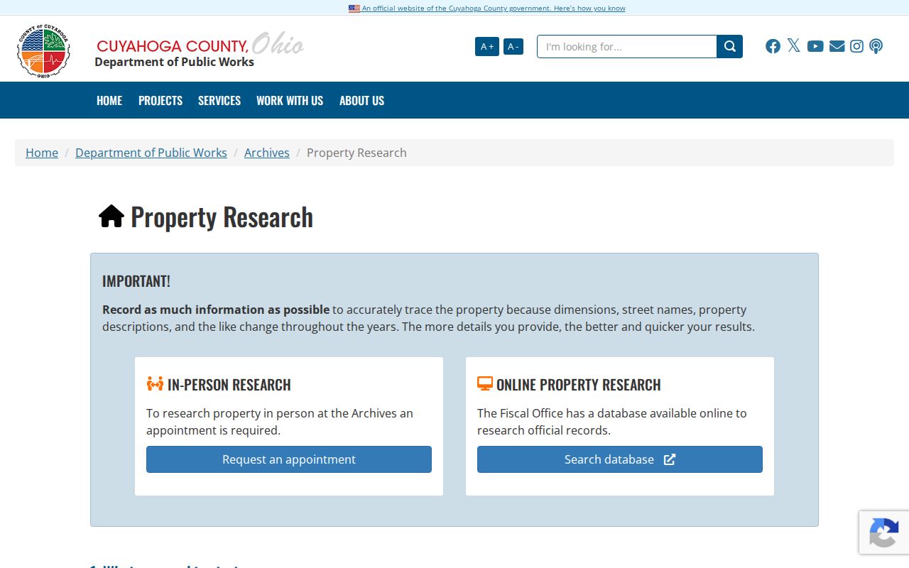 Strongsville street directory County Archives property research